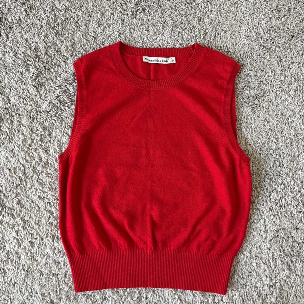 Abercrombie & Fitch Cherry Red Knit Top NWOT